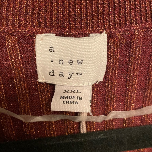 Brand New A New Day Burgundy Scoop Neck Sweater…size XXL - Picture 3 of 5